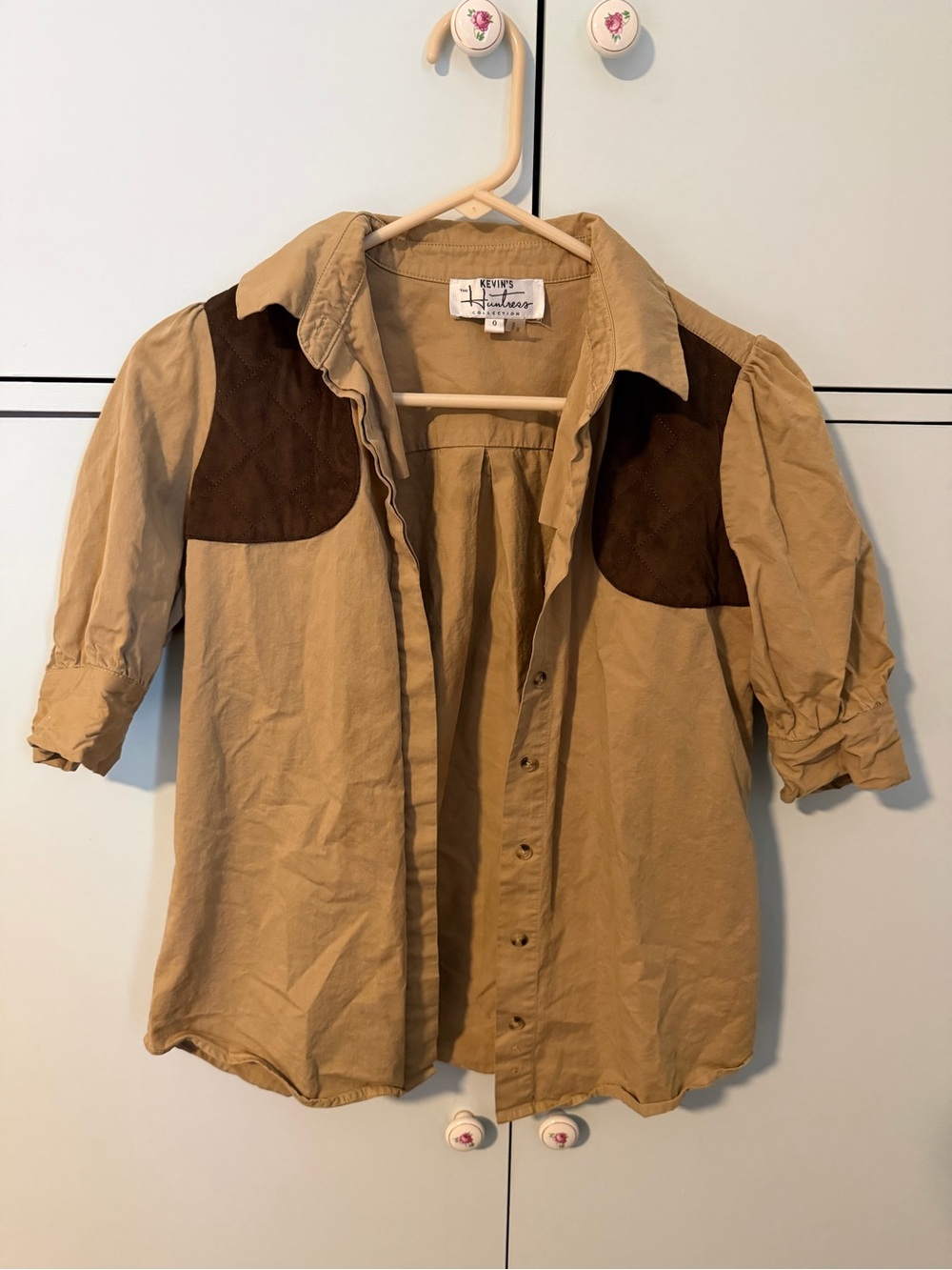 Heritage Tan Shirt with Dark Brown Shoulder Panels
